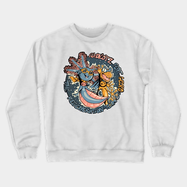 Axolotl Team 5 Crewneck Sweatshirt by TomiAx